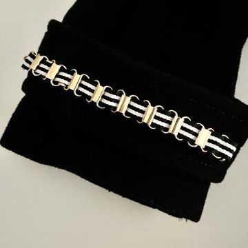 Black White Ribbon Chain