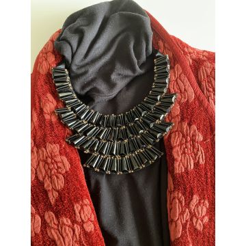 Black Beaded Necklace