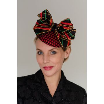 Black Red Green Art Deco Bow Percher