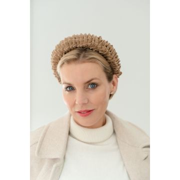 Barley Dust Felt Pleat Headband