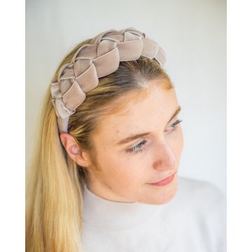 Barley Dust Velvet Lattice Headband