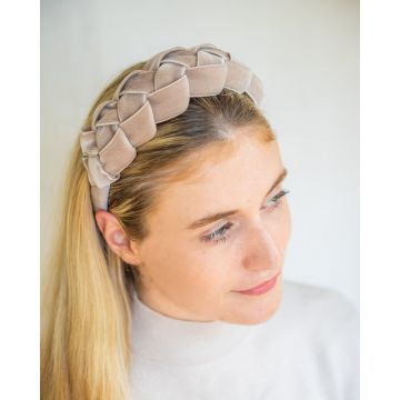 Barley Dust Velvet Lattice Headband