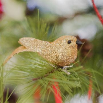 Gold Glitter Bird