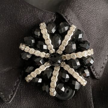 Black Beaded Flower