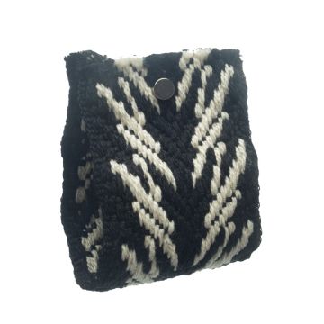 Black Ecru Cotton Jacquard