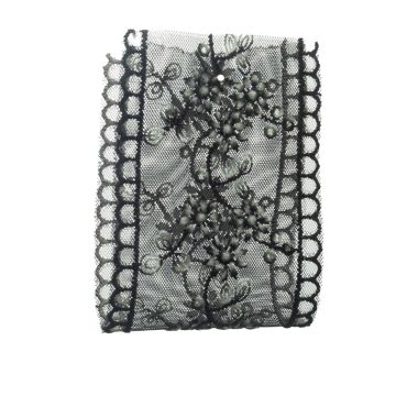 Black Embroidered Lace