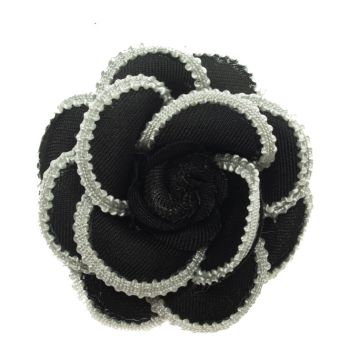 Black Flower Brooch