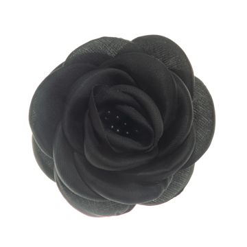Black Flower Brooch