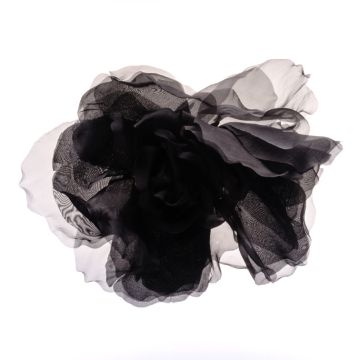 Black Giant Organza & Velvet Rose