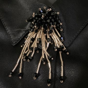 Black Gold Bead Motif