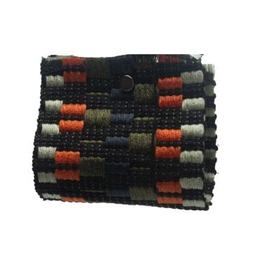 Black Khaki Grey Orange Jacquard