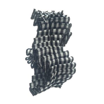 Black Pleated Ric Rac Gingham