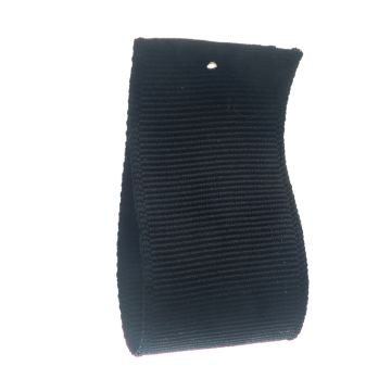Black Straight Edge Cotton Grosgrain