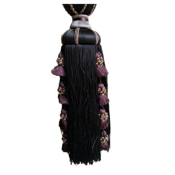 Black Tassel Tie-Back