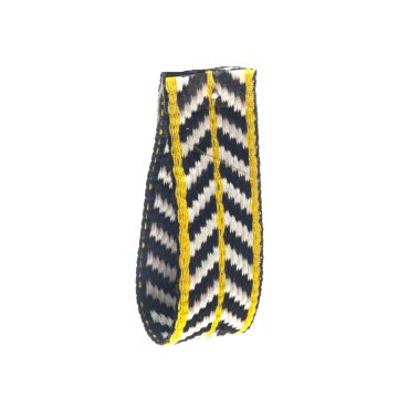 Black White Yellow Herringbone Tape