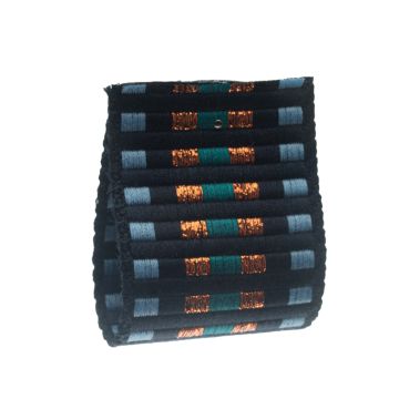 Blue Gold Lurex Jacquard