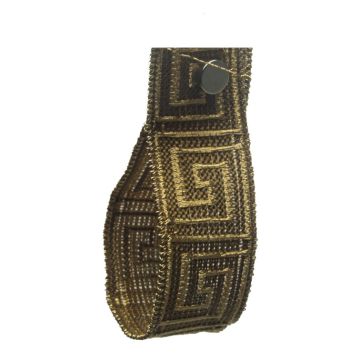 Brown Gold Greek Key