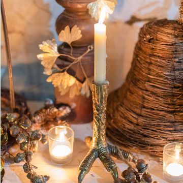 Gold Bird Foot Candle Holder