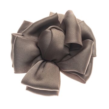 Clay Satin Bow Rose