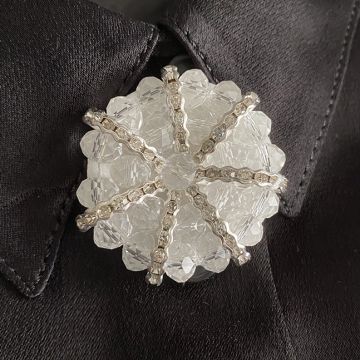 Clear Beaded Flower