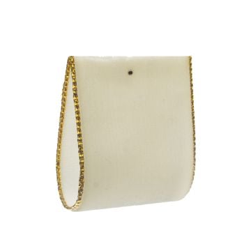 Clotted Cream Metallic Edge Velvet