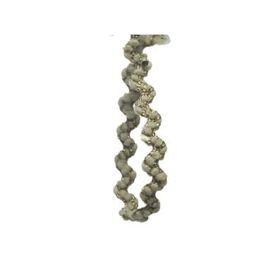 Clotted Cream Metallic Ric Rac