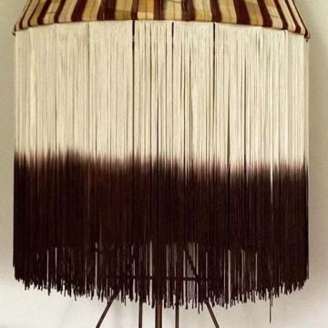 Cream Dark Bark Ombre Fringe