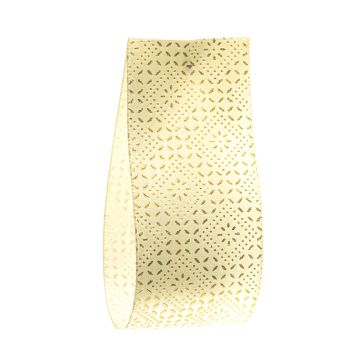 Cream Metallic Satin