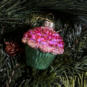 African Violet Glass Cupcake