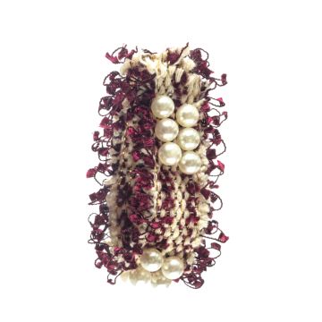 Dark Amaryllis Braid with Pearls
