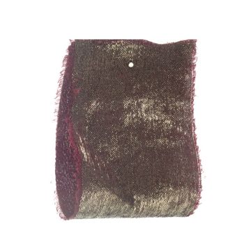 Dark Amaryllis Metallic Raw Edge 10m Roll