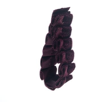 Dark Amaryllis Pleated Velvet