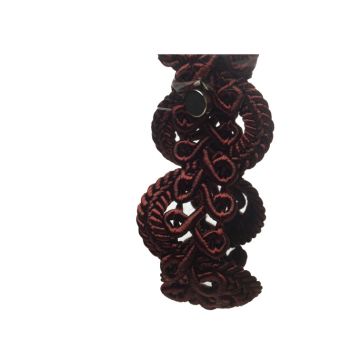 Dark Amaryllis Scroll braid