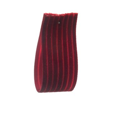 Dark Amaryllis Striped Velvet