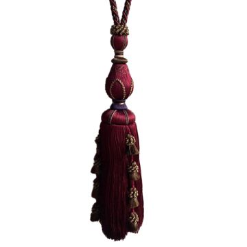 Dark Amaryllis Tassel Tie-Back