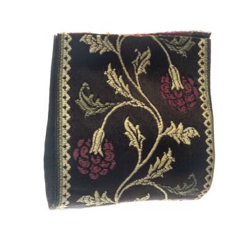 Dark Bark Embroidered Trimming Braid