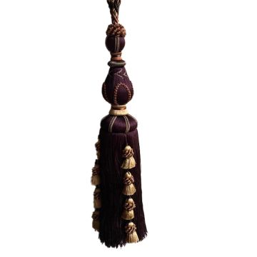 Dark Damson Tassel Tie-Back