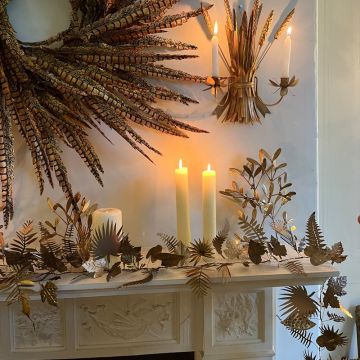 Gold Brass Leaf Garland