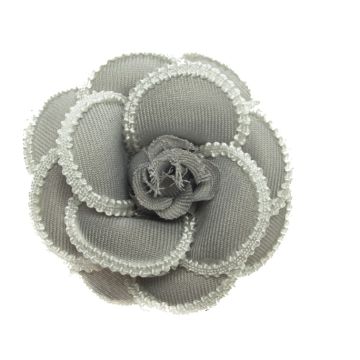 Grey Squirrel Flower Brooch