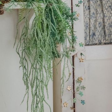 Green Frosted Hanging Spray