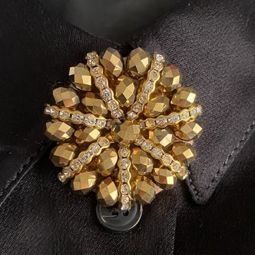 Gold Beaded Flower