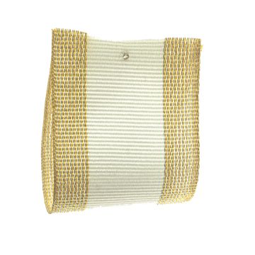 Gold Off White Striped Lurex Grosgrain