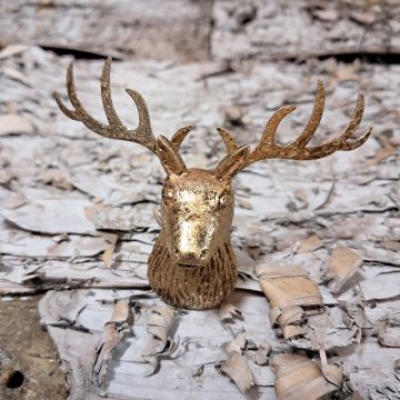 Gold Stag Head