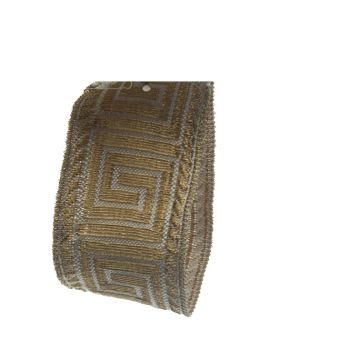 Gold White Greek Key