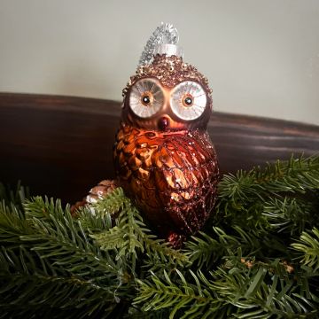 Golden Brown Vintage Owl