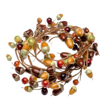 Green Brown Acorn Berry Garland