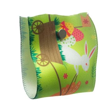 Green Wired Chicken & Rabbit Cart