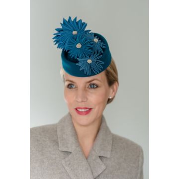 Himalayan Blue Grosgrain Star Winter Hat