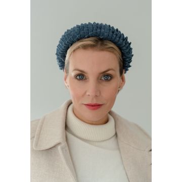 Hyacinth Blue Felt Pleat Headband