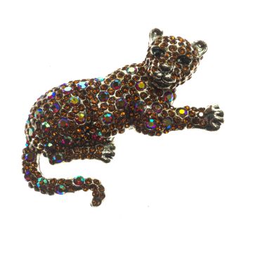 Jewelled Jaguar Brooch